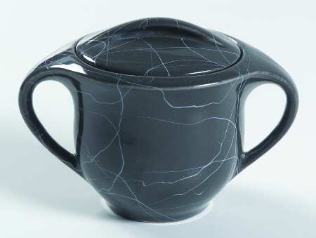 Carrara Modern Gray Sugar Bowl & Lid