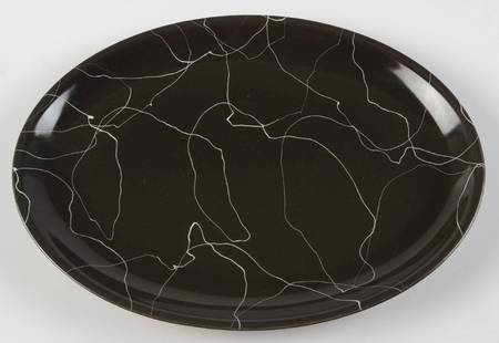 Carrara Modern Gray 12" Oval Serving Platter