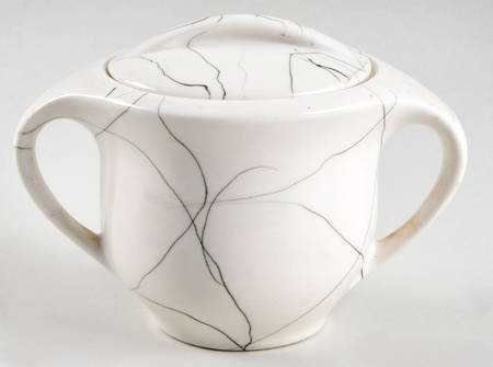 Carrara Modern White Sugar Bowl & Lid