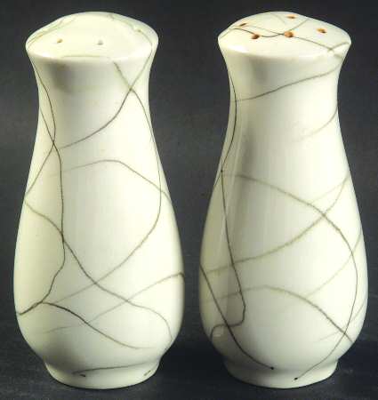 Carrara Modern White Salt & Pepper Set