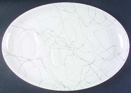 Carrara Modern White 17" Oval Serving Platter
