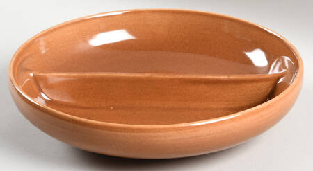 Casual Apricot Round Divided Vegetable Bowl