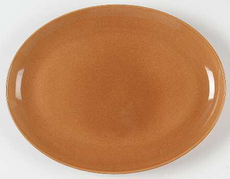 Casual Apricot 14" Oval Serving Platter