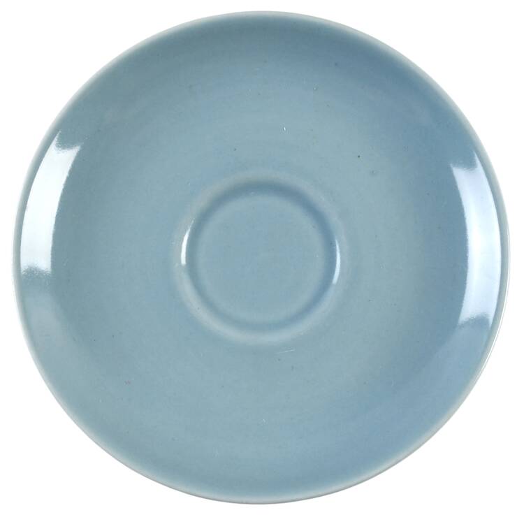 Casual Blue Saucer for Flat Cup