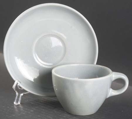 Casual Blue Flat Cup & Saucer Set