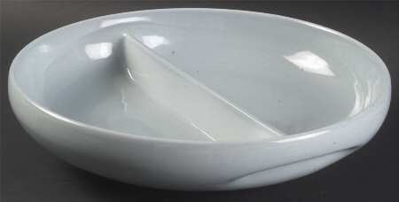 Casual Blue Round Divided Vegetable Bowl