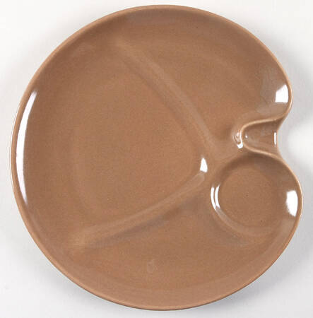 Casual Brown Party Plate w/Cup Indent