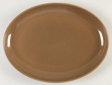 Casual Brown 14" Oval Serving Platter