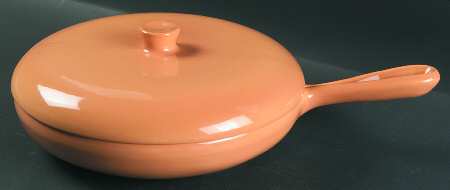 Casual Cantaloupe 10" Skillet W/Knob Lid