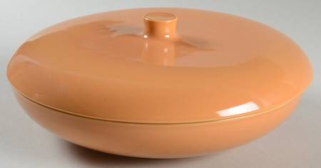 Casual Cantaloupe Round Covered Vegetable Bowl(RV10 Base & Knob Lid)
