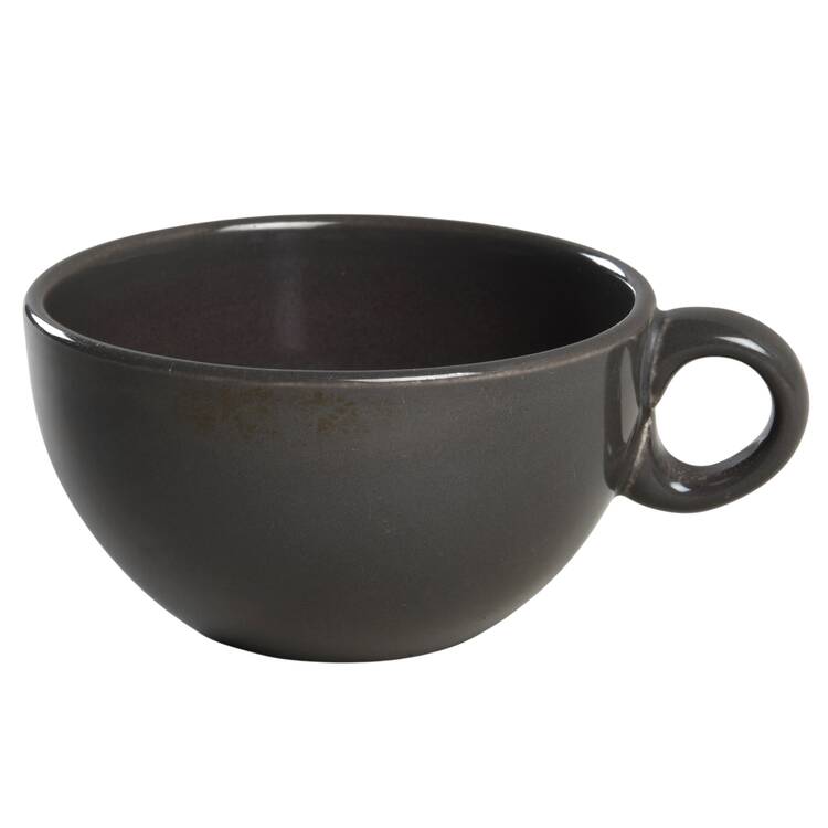 Casual Charcoal Flat Cup
