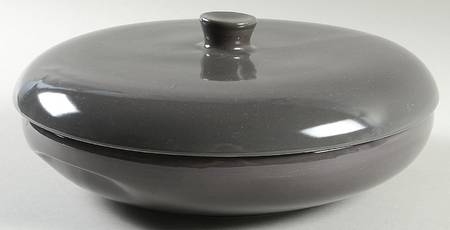 Casual Charcoal Divided Round Covered Vegetable Bowl (RDV*/Knob Li