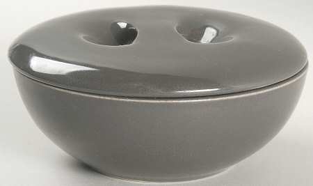 Casual Charcoal Covered Soup Bowl with Coupe Soup Bowl Base