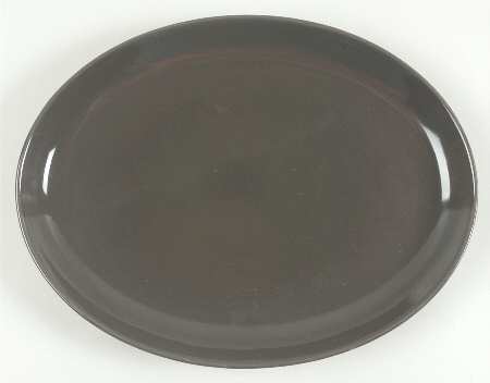Casual Charcoal 12" Oval Serving Platter