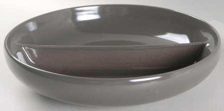 Casual Charcoal Round Divided Vegetable Bowl