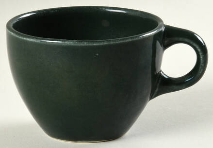 Casual Dark Green Flat Cup
