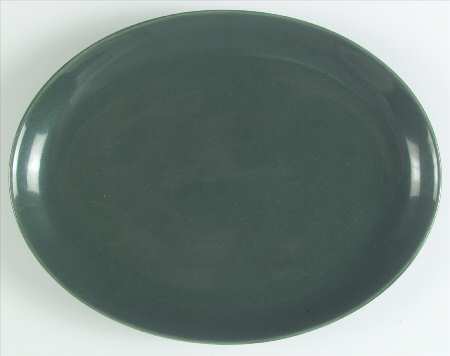 Casual Dark Green 12" Oval Serving Platter