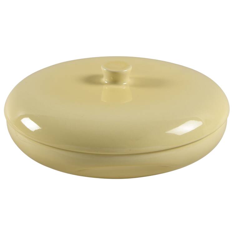 Casual Lemon Divided Round Covered Vegetable Bowl (RDV*/Knob Li