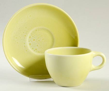 Casual Lemon Flat Cup & Saucer Set