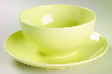 Casual Lemon Gravy Boat with Attached Underplate