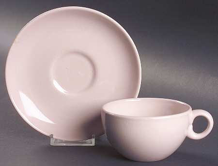 Casual Pink Flat Cup & Saucer Set