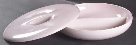 Casual Pink Divided Rd Covered Vegetable Bowl (RDV Base/Recess