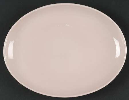 Casual Pink 10" Oval Serving Platter