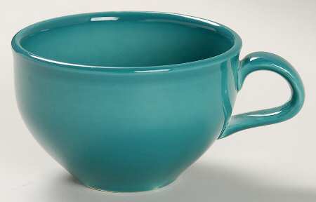 Casual Turquoise Flat Cup