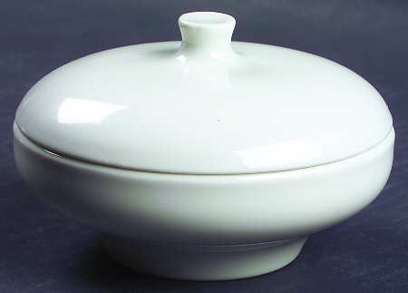 Casual White Redesign Sugar Bowl & Lid (Fruit/Dessert Bowl)