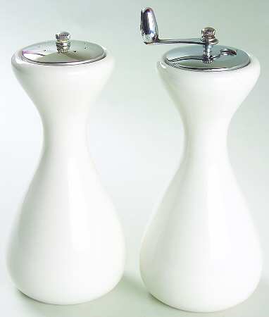 Casual White Salt Mill & Pepper Mill Set