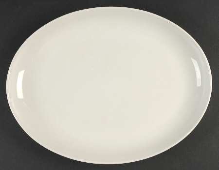 Casual White 14" Oval Serving Platter