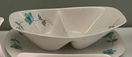 Cosmos 12" Oval Divided Vegetable Bowl