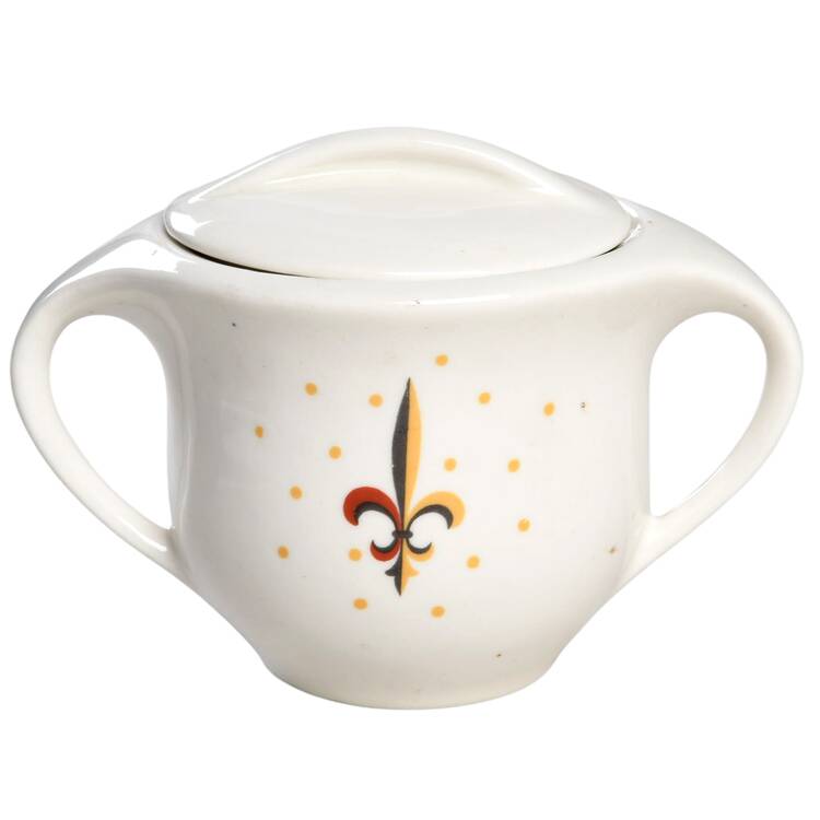 Fleur De Lis Sugar Bowl & Lid