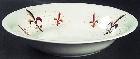 Fleur De Lis 9" Round Vegetable Bowl