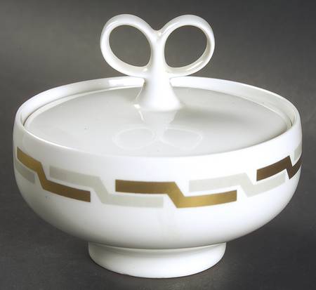 Grecian Gold Sugar Bowl & Lid