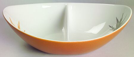 Harvest Time 11" Oval Divided Vegetable Bowl