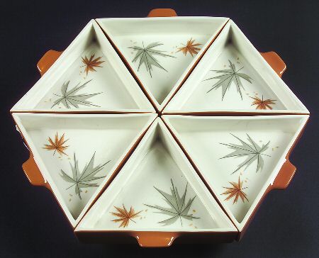 Harvest Time 7 Piece Lazy Susan (6 Side Sections & Metal Base)