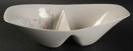 Jardinieres 12" Oval Divided Vegetable Bowl