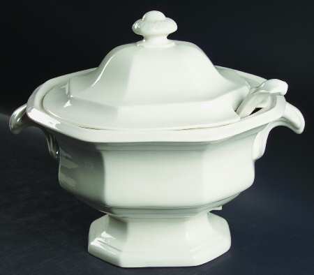 Museum White Tureen & Lid w/Ladle