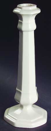 Museum White 9" Tall Candlestick