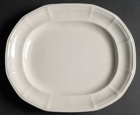 Museum White 12" Oval Serving Platter