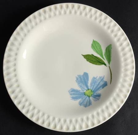 Painted Daisy Blue Salad Plate