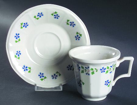 Periwinkle Footed Cup & Saucer Set