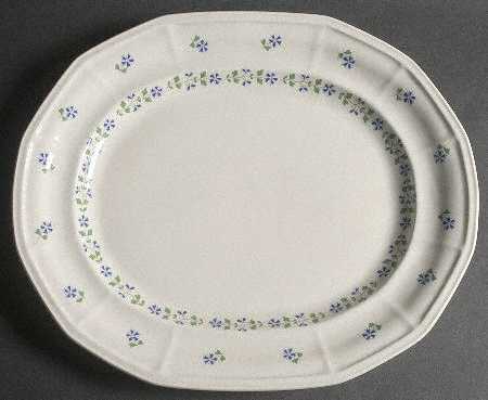Periwinkle 15" Oval Serving Platter