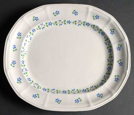 Periwinkle 13" Oval Serving Platter