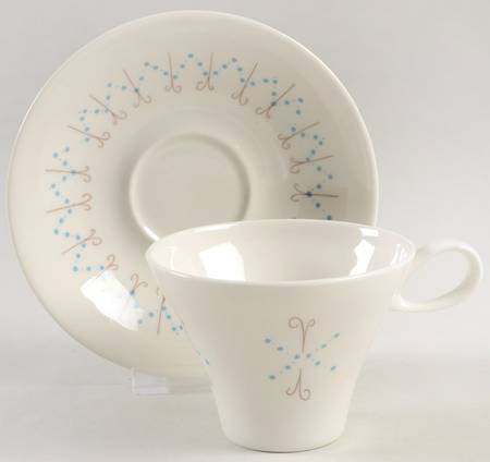 Pins and Beads Flat Cup & Saucer Set