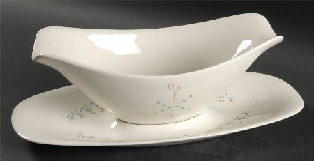 Pins and Beads Gravy Boat & Underplate
