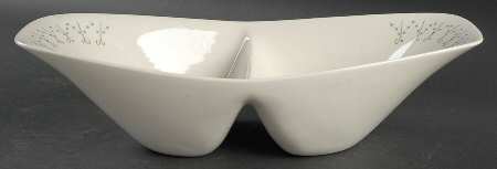 Pins and Beads 12" Oval Divided Vegetable Bowl