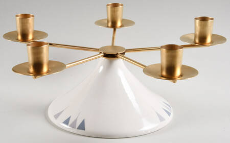 Pyramids 5 Metal Light Ceramic Candelabra