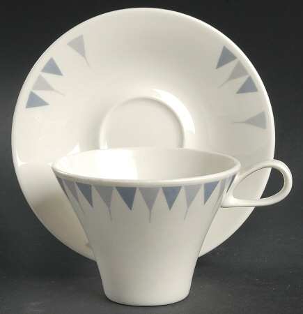 Pyramids Flat Cup & Saucer Set